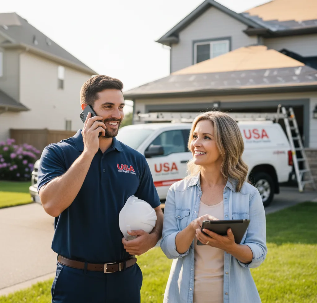USA Roof Repair Experts customer support in Aplington